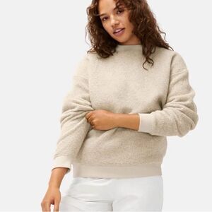 Outdoor Voices Oatmeal MegaFleece Wool Blend Crewneck Sweater Size Extra Small